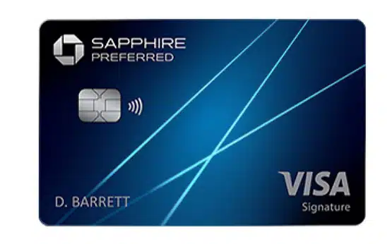 An image of a Chase Sapphire Preferred Credit Card.